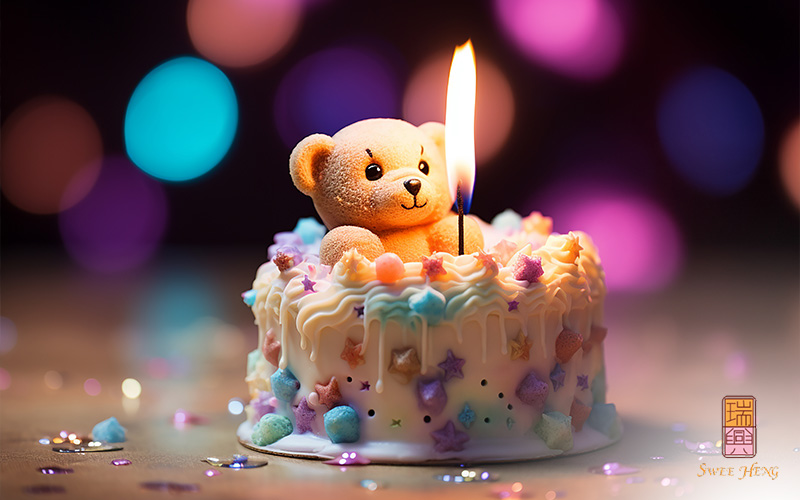 Customised cute teddy bear birthday cake