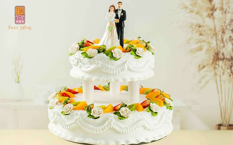 Endless Love Two Tiered Wedding Cake