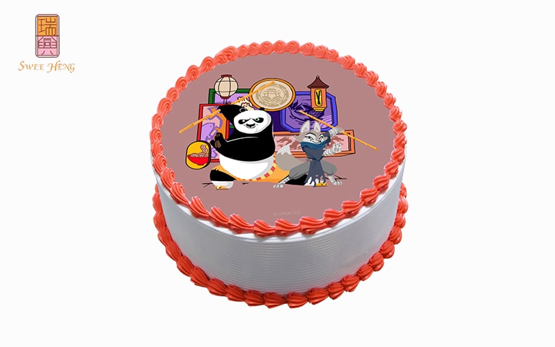 Kung Fu Warrior Round Cake