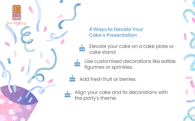 4 Ways to Elevate Your Cake’s Presentation infographic